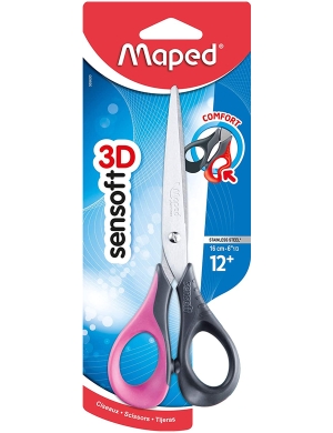 Maped Sensoft 3D Scissors 16cm - Pink/Black